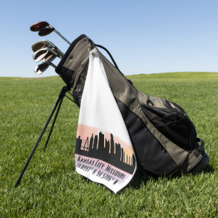 Kansas City MO City Skyline Golf Towel