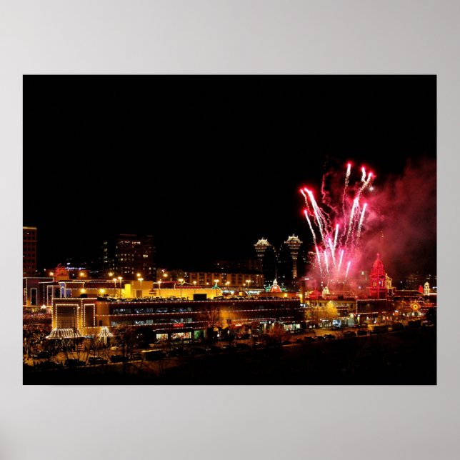 Kansas City Plaza Fireworks, Lights Poster (Front)