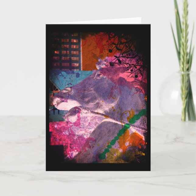 Kansas City Plaza Horse Fountain Card (Front)