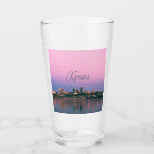 Kansas City Sky Line Sunset Glass
