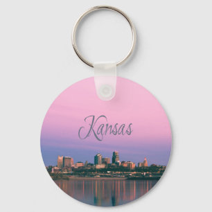 Kansas City Sky Line Sunset Keychain