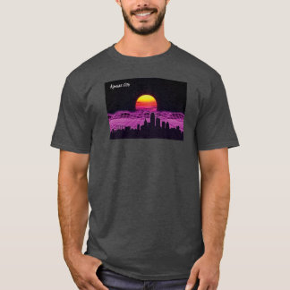 Kansas City Skyline Neon Nights Oversized T-Shirt