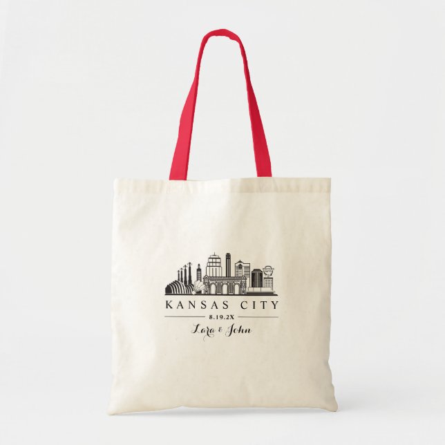Kansas City Skyline Wedding Welcome Bag (Front)