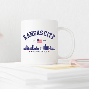 Kansas City Vintage Skyline Patriotic Missouri Coffee Mug