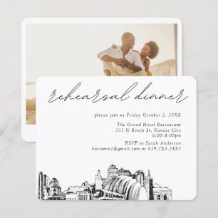 Kansas City Wedding Elegant Rehearsal Dinner Enclosure Card