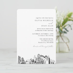 Kansas City Wedding Elegant Skyline Invitation