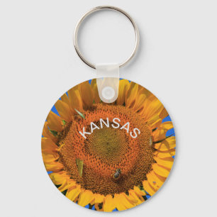 Kansas colourful Sunflower  Keychain