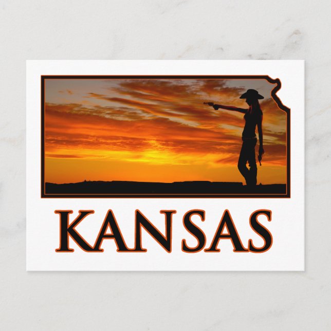 Kansas Cowgirl Postcard (Front)