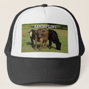 Kansas Cows in a green pasture Truckers Hat