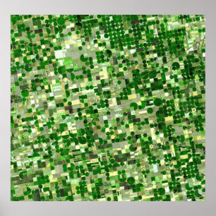 Kansas Crop Circles - Sat View Poster