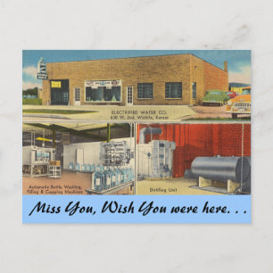 Kansas, Electrified Water Co., Wichita Postcard