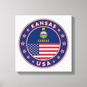 Kansas, États-Unis, affiche du Kansas, toile