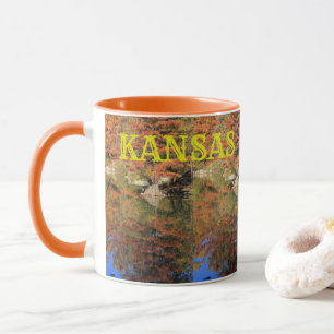 Kansas Fall Café Mug Feuille coloré