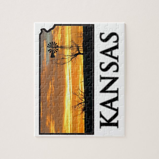 Kansas Farm Windmill Jigsaw Puzzle (Vertical)
