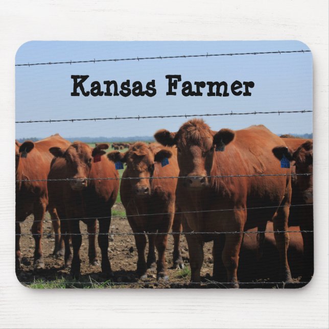 Kansas Farmer Mouse Pad (Front)