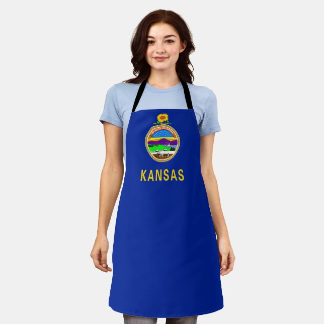 Kansas flag apron (Worn)