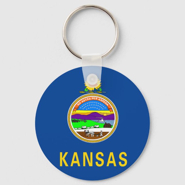 Kansas flag keychain (Front)