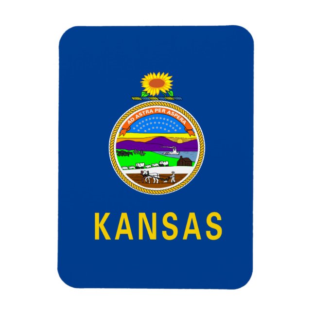 Kansas flag magnet (Vertical)