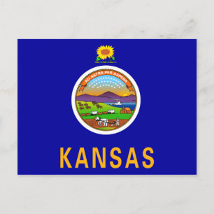 Kansas Flag Postcard