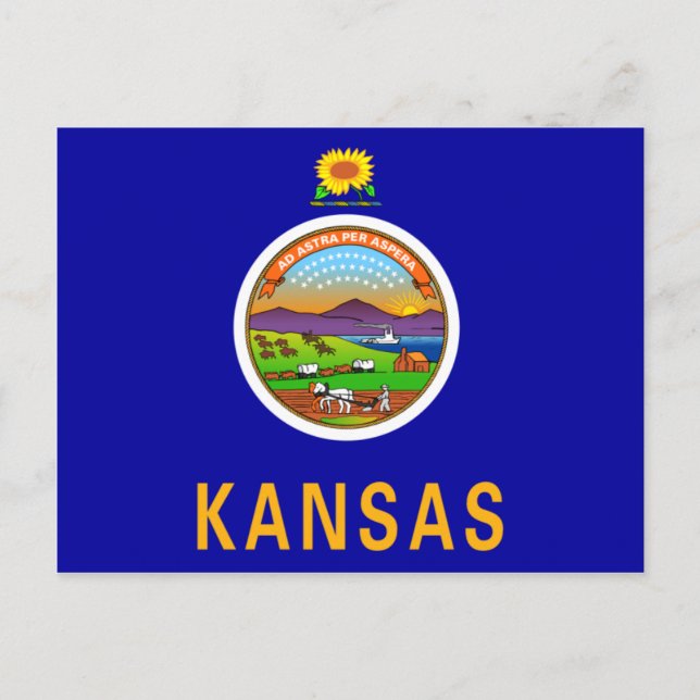 Kansas Flag Postcard (Front)
