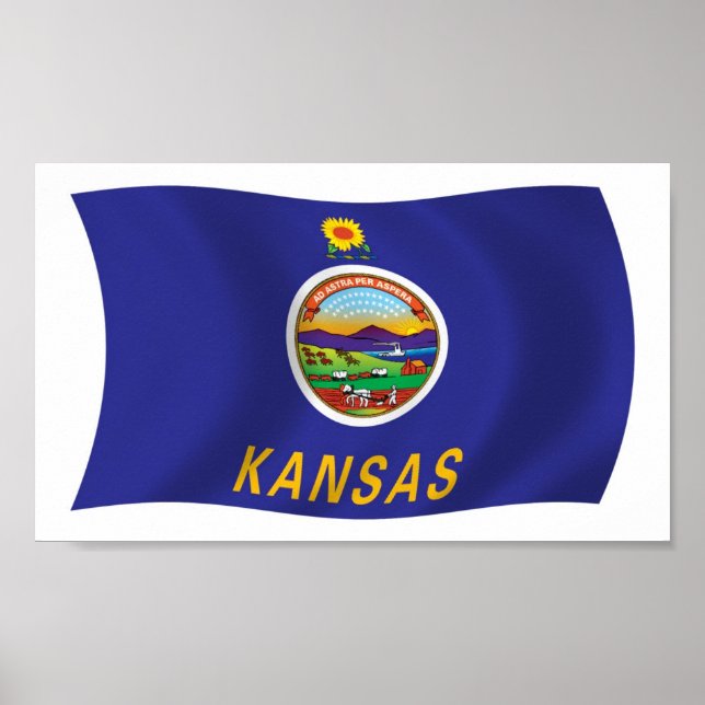 Kansas Flag Poster Print (Front)