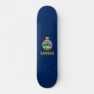 Kansas flag skateboard
