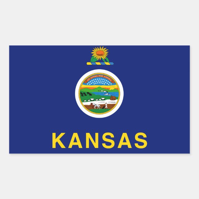 Kansas Flag Sticker (Front)