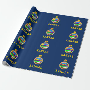 Kansas flag wrapping paper