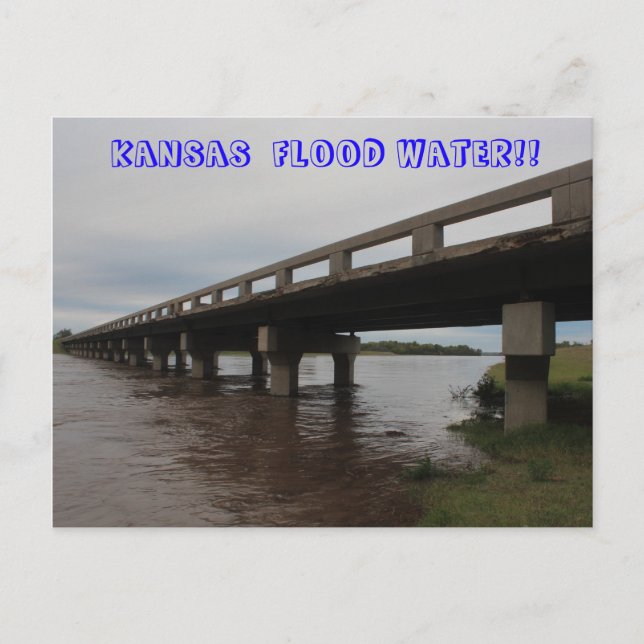 Kansas Flood Water POST CARD (Front)