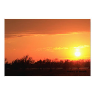 Kansas Golden Sunset  Photo Enlargement