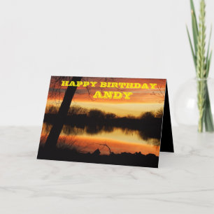 Kansas Golden Sunset Reflection Greeting Card