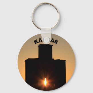Kansas Grain Elevator Key Chain