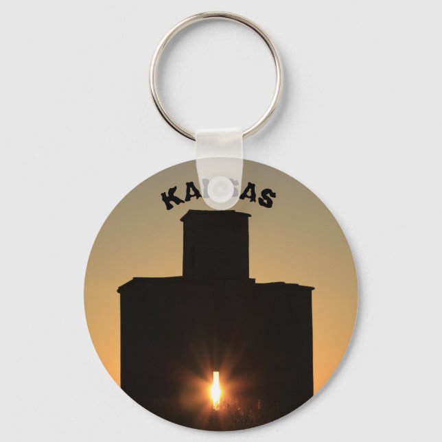 Kansas Grain Elevator Key Chain (Front)