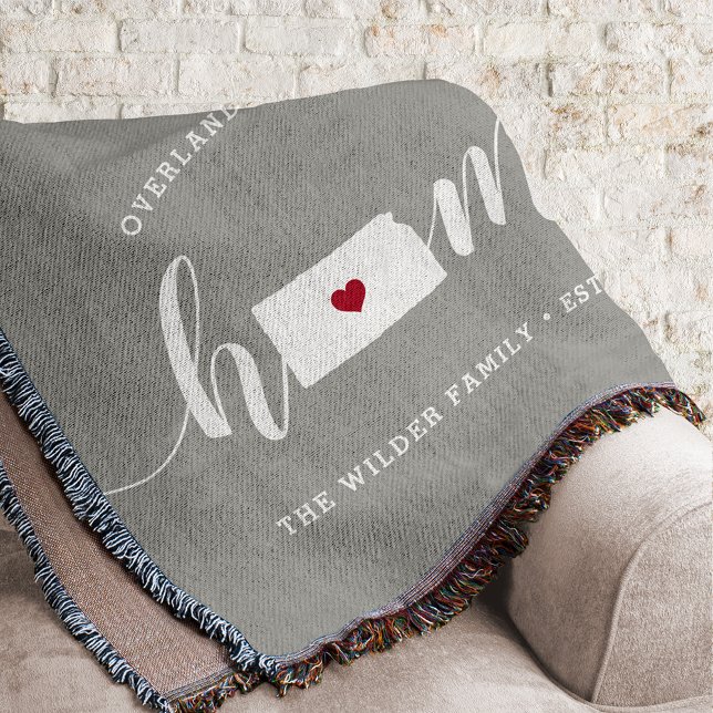 Kansas Home State Personalized Throw Blanket (Creator Uploaded)
