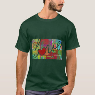 Kansas KS Love A Colourful Watercolor State Map Si T-Shirt