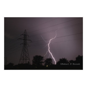 Kansas Lightning Storm Photo Poster.