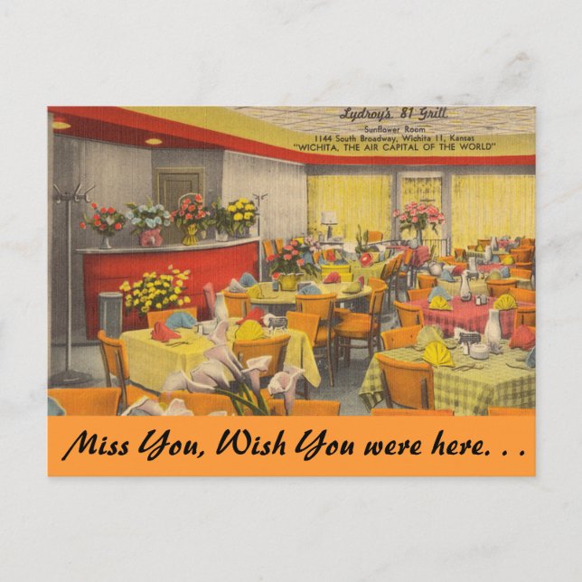 Kansas, Lydroy's 81 Grill, Wichita Postcard (Front)