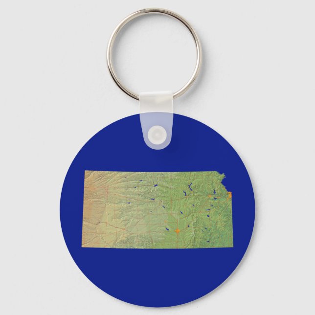 Kansas Map Keychain (Front)