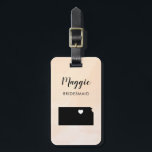 Kansas Map Luggage Tag, Wedding Party Welcome Luggage Tag<br><div class="desc">These state luggage tags make the perfect wedding party gift tags or welcome bag tags. Tie it to your bridesmaid gifts instead of a typical paper gift tag, and they can use it for months and years to come. Tags have a peach apricot watercolor background. To place the heart at...</div>