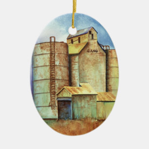 Kansas - Milepost Gano Ceramic Ornament