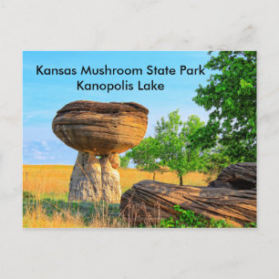 Kansas Mushroom State Park Kanopolis  POST CARD