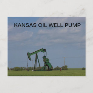 KANSAS OIL WELL PUMP Post Card
