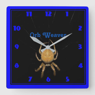 Kansas Orb Weaver  Square Clock