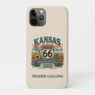Kansas Prairie Calling Route 66 Style iPhone 11 Pro Case