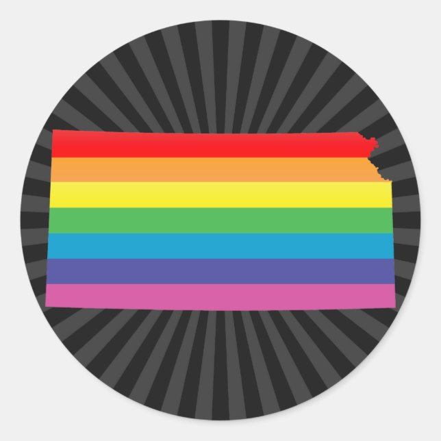 kansas pride. classic round sticker (Front)