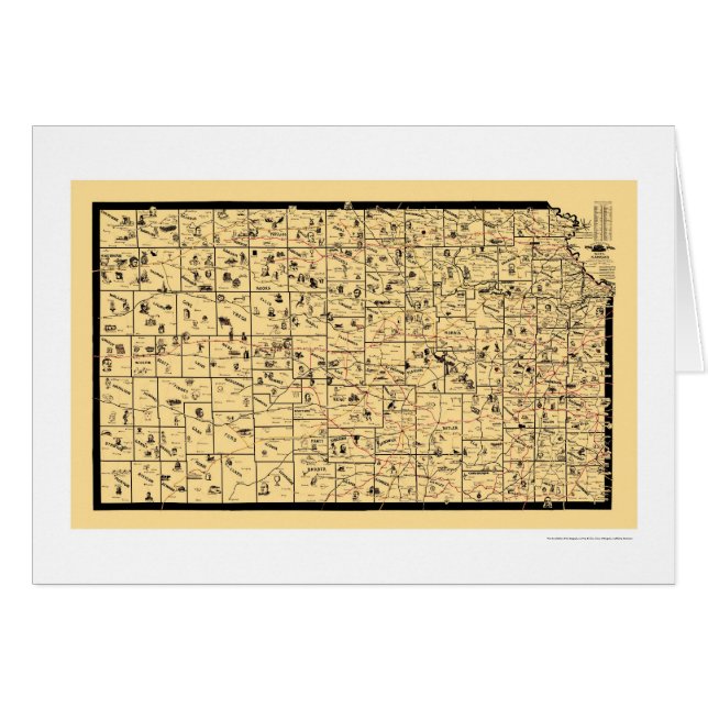 Kansas Railroad Map 1897 (Front Horizontal)