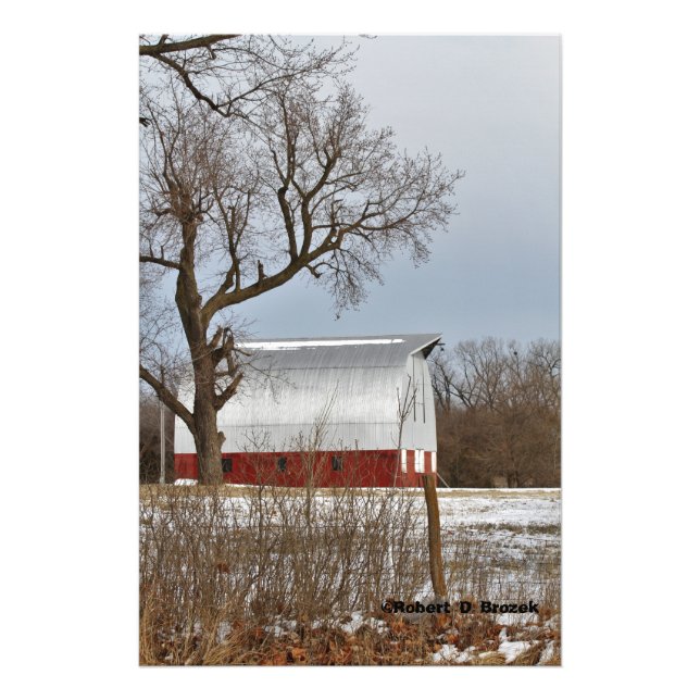 Kansas Red Country Barn  Photo Enlargement (Front)