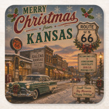 Kansas Route 66 Holiday Drink Decor