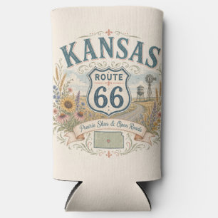 Kansas Route 66 Prairie Road Sips Seltzer Can Cooler