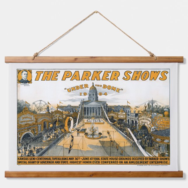 Kansas Semi-Centennial. State House Grounds. Hanging Tapestry (Front)